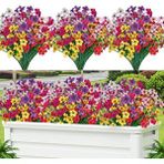 Nettenevime 12li Set Yapay Çiçek Sazlı Mine Karışık Renk 5 Dallı 33cm Çok Renkli