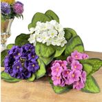 nettenevime 3lü Set Yapay Çiçek Kadife Menekşe Gerçekçi Doku