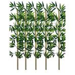 Nettenevime 5li Set Yapay Bambu Sopası 12 Yapraklı 110cm Yapay Çiçek Bambu Duvarı Separatör Çiçeği Yapay Çiçek