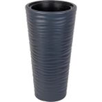 nettenevime Antrasit Kumsal Vazo Dekoratif Uzun Saksı 5.5 lt 30*57cm