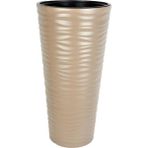 Nettenevime Dore Renk Kumsal Vazo Dekoratif Uzun Saksı 5.5 Lt 30*57CM - Bej