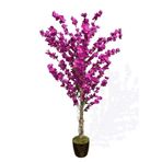 nettenevime Yapay Ağaç Bahardalı Ağacı Mor Japon Kiraz Çiçeği Sakura Çiçeği 127x70cm Siyah Plastik Saksılı