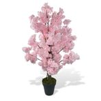 nettenevime Yapay Ağaç Bahardalı Ağacı Pembe Japon Kiraz Çiçeği Sakura Çiçeği 80cm Siyah Plastik Saksılı