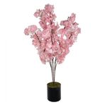 nettenevime Yapay Ağaç Pembe Bahardalı Ağacı 80 cm Ağacı Japon Kiraz Çiçeği Saksılı