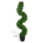 Nettenevime Yapay Ağaç Spiral Şimşir Ağacı 130cm Salon Bitkisi Düz Yeşil