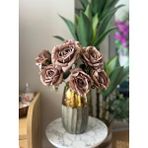 Nettenevime Yapay Çiçek 7li Gül Demeti 40 * 30cm 1.Kalite Büyükboy KAHVERENGİ