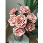 Nettenevime Yapay Çiçek 7Li Gül Demeti 40 * 30Cm 1.Kalite Büyükboy Mercan Pembe