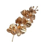 Nettenevime Yapay Çiçek Altın Gold Dore Rengi Orkide Uzun Dal 80 Cm Orkide