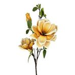Nettenevime Yapay Çiçek Eva Somon Manolya 3 Çiçekli Uzun Dal 90cm Gerçeksi Doku Turuncu