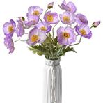 Nettenevime Yapay Çiçek Gelincik Çiçeği Lila Renk 3 Çiçek 1 Tomurcuk 59cm Mor