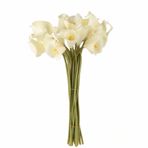 nettenevime Yapay Çiçek Islak Gala Gerçeksi Eva Malzeme Cala Flower 8li KREM