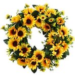 Nettenevime Yapay Çiçek Kapı Süsü Ay Çiçeği Sunflower Yılbaşı Kapı Çelengi