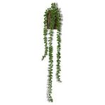 Nettenevime Yapay Çiçek Kütük Saksıda Sarkan String 3 Dallı 55cm Sarkan Çiçek Renksiz
