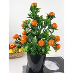 nettenevime Yapay Çiçek Mandalina Ağacı Siyah Saksıda Mandalina 30cm