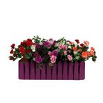 nettenevime Yapay Çiçek Mor Çit Balkon Saksısı Renkli Açelya Çiçekli 55*20cm