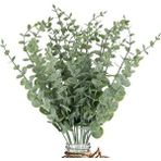 Nettenevime Yapay Çiçek Pastel Silikon Okaliptus 42CM 5dallı Demet Eucalyptus - Yeşil