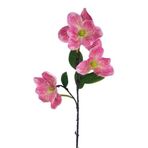 Nettenevime Yapay Çiçek Pembe Çilli Manolya Islak Doku 3 Kafalı Uzun Dal Çiçek Flowers 95Cm