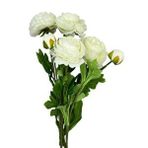Nettenevime Yapay Çiçek Şakayık Çiçeği Beyaz Renk 2 Çiçek 1 Tomurcuk 50cm Yeşil