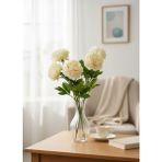 Nettenevime Yapay Çiçek Şakayık Çiçeği Soft Pembe Renk 2 Çiçek 1 Tomurcuk 50CM