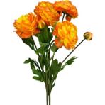 Nettenevime Yapay Çiçek Şakayık Çiçeği Somon Renk 2 Çiçek 1 Tomurcuk 50CM - Turuncu