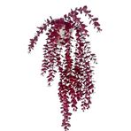 Nettenevime Yapay Çiçek Saksıda Sarkan Şimşir Bordo Okaliptus Yapay Sarmaşık Pastel 60Cm