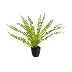 nettenevime Yapay Çiçek Saksılı Havai Fern Sıkas 15 Yapraklı 50*40cm Yapay Bitki Islak Doku