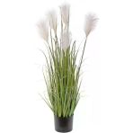 nettenevime Yapay Çiçek Saksılı Salon Bitkisi Beyaz Püskül Grass Panpas