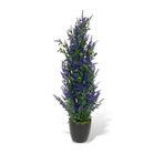 nettenevime Yapay Çiçek Siyah Saksıda Mor Lavanta Ağacı 55cm