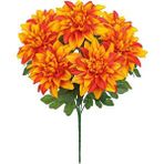 Nettenevime Yapay Çiçek Somon 7li Yıldız Çiçeği Demeti 40*30cm Turuncu