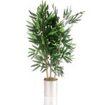 Nettenevime Yapay Çiçek Yapay Bambu Ağacı Paslanmaz Aleminyum Saksılı 80cm Yeşil