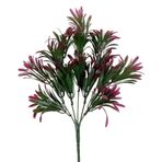 nettenevime Yapay Çiçek Yeşil Bordo Renk Podocarpus Demeti 7dal 48 Çiçek Garnitür Aradal Dekoratif Yapay Bitki