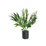 nettenevime Yapay Çiçek Zeytin Dalı 50cm Metal Siyah Saksıda