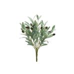 Nettenevime Yapay Zeytin Pastel Yeşil 40cm 5 Dallı 10 Meyveli Demet Yapay Çiçek Artificial Olive