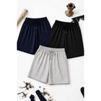 NETTENSTORE 3 ADET ERKEK STORM BERMUDA RAHAT YAZLIK ŞORT SİYAH-GRİ-LACİVERT-