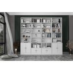 Nettrends KTP-1383-Ç 260 cm Beyaz 8 Kapaklı Raflı Kitaplık
