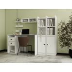 Nettrends Modüler Ofis Çalışma Masası Kitaplıklı Çekmeceli Dolaplı BEYAZ-NRG-OFM-1001 - 160X120