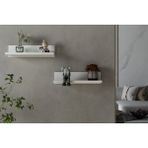 Nettrends Rubi Duvar Rafı Beyaz Suntalam 40 cm Modern Tasarım 2'li Set Kolay Montaj