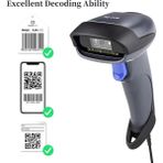 Netum M5 Pro 2d 1d Qr Kod Karekod Eczane Aşı Kablolu Barkod Okuyucu Üst Kalite - Siyah