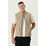 Network Bej N-tech Dik Yaka Casual Yelek