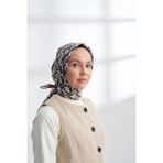Network Desen Twıll Ipek Eşarp - 4307-01 - Siyah - Renk