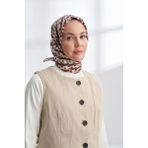 Network Desen Twıll Ipek Eşarp - 4307-136 - Kahverengi - Renk