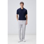 Network Gri Duble Paça Diyagonal Örme Jogger Pantolon