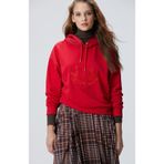 Network Kırmızı Kadın Nakış Detaylı Sweatshirt