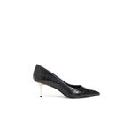 Network Siyah Deri Stiletto