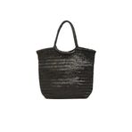 Network Siyah Kadın Örgü Deri Shopper Çanta