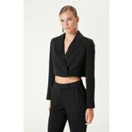 Network Siyah Lurex Çizgili Ceket