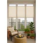 NetworkAvm Ekru Plise Katlanır Cam Balkon Perdesi - Ofis Perdesi - Mutfak Perdesi - Salon Perdesi - 90 x 200 cm