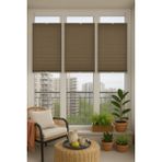 NetworkAvm Kahverengi Plise Katlanır Cam Balkon Perdesi - Ofis Perdesi - Mutfak Perdesi - Salon Perdesi - 70 x 250 cm