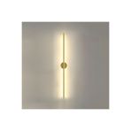 Netzy Modern Kablosuz Pilli Gün Işığı Led Aplik – Eskitme Gold 70 cm | Montajsız Duvar Lambası (Pil Dahil)