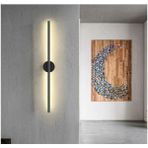 Netzy Modern Premium Kablosuz Pilli Gün Işığı LED Aplik-Siyah 70CM (Pil Dahil) - 0 - Siyah